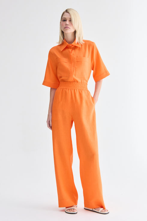 CALÇA PANTALONA ELÁSTICO LARANJA